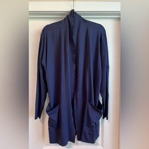 Pact Organic Cotton Open Cardigan Soft Neutral Cozy Layer M/L